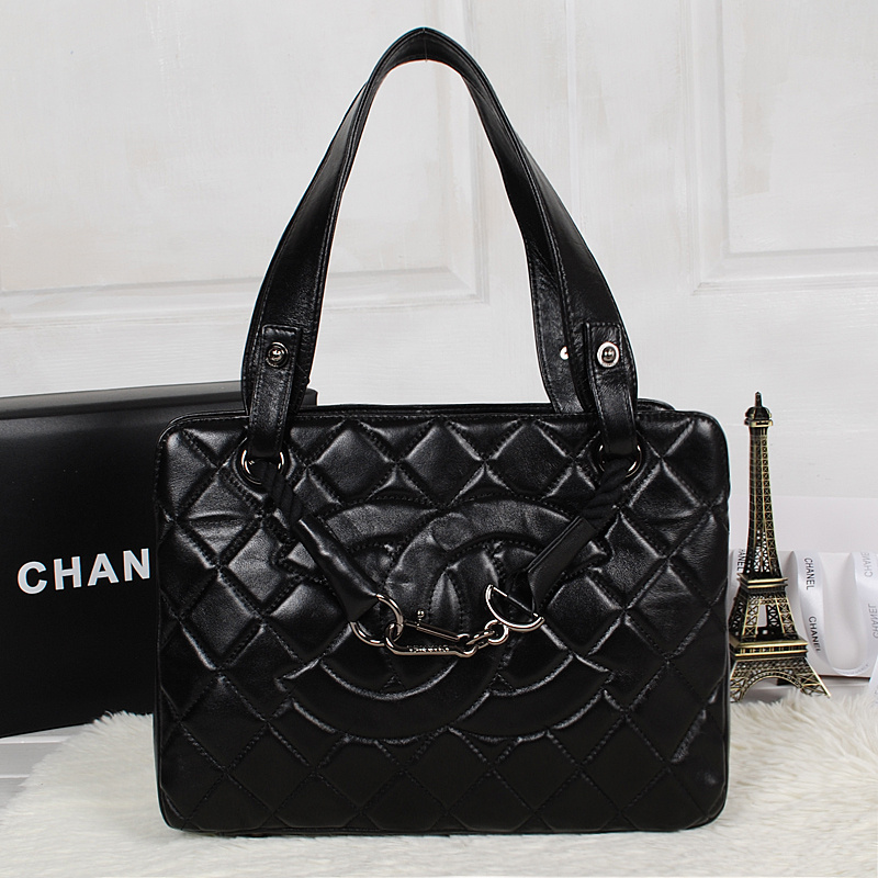 2013 Chanel 47490 Shoulder Bag Sheepskin Leather Black