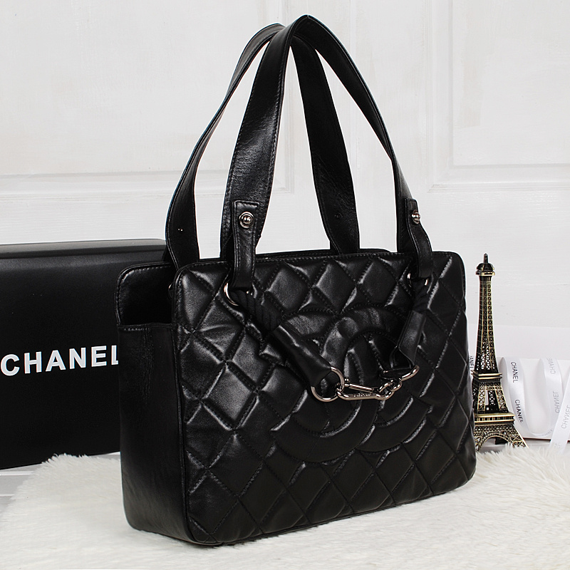 2013 Chanel 47490 Shoulder Bag Sheepskin Leather Black