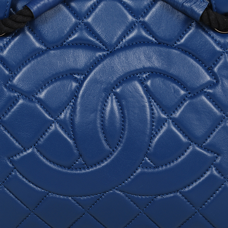 2013 Chanel 47490 Shoulder Bag Sheepskin Leather Royal blue