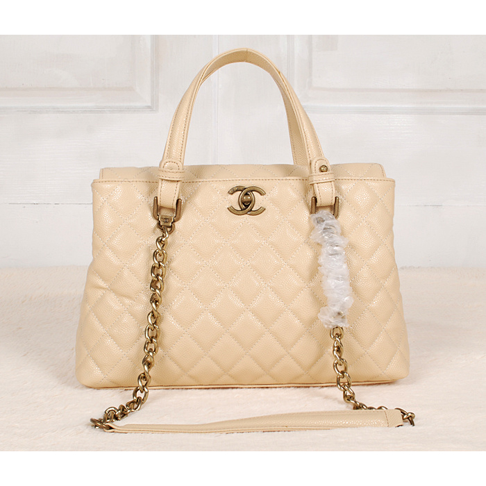 2013 Chanel Classic Caviar Leather Two Handle Bag A66056 Apricot