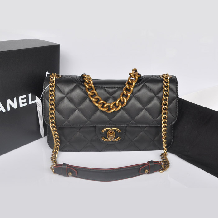 2013 Chanel Flap Shoulder Bag Original leather A37007 Black