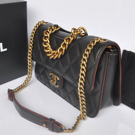 2013 Chanel Flap Shoulder Bag Original leather A37007 Black