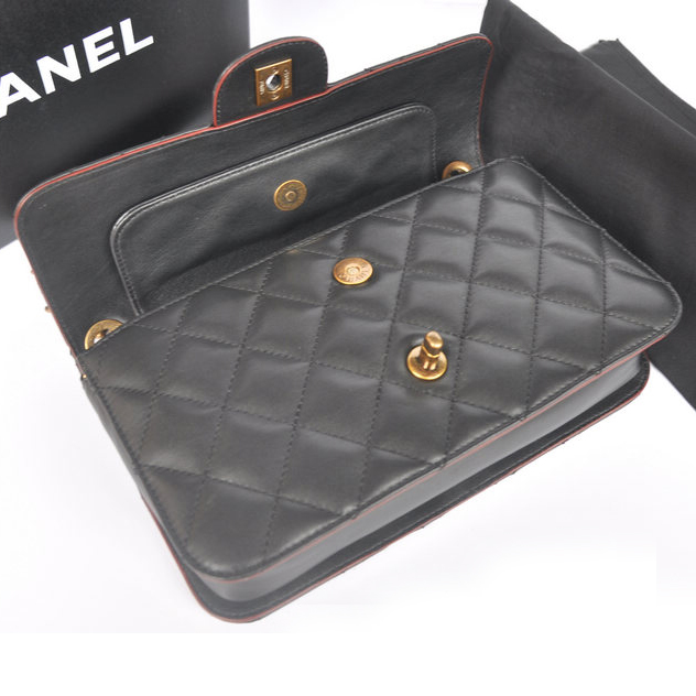 2013 Chanel Flap Shoulder Bag Original leather A37007 Black