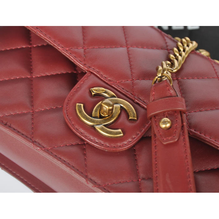 2013 Chanel Flap Shoulder Bag Original leather A37007 Burgundy