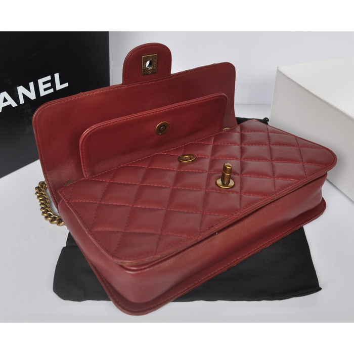 2013 Chanel Flap Shoulder Bag Original leather A37007 Burgundy