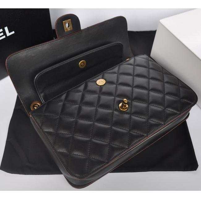 2013 Chanel Flap Shoulder Bag Original leather A37008 Black