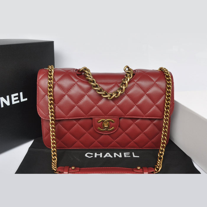 2013 Chanel Flap Shoulder Bag Original leather A37008 Burgundy