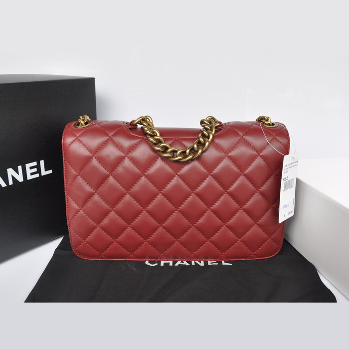 2013 Chanel Flap Shoulder Bag Original leather A37008 Burgundy