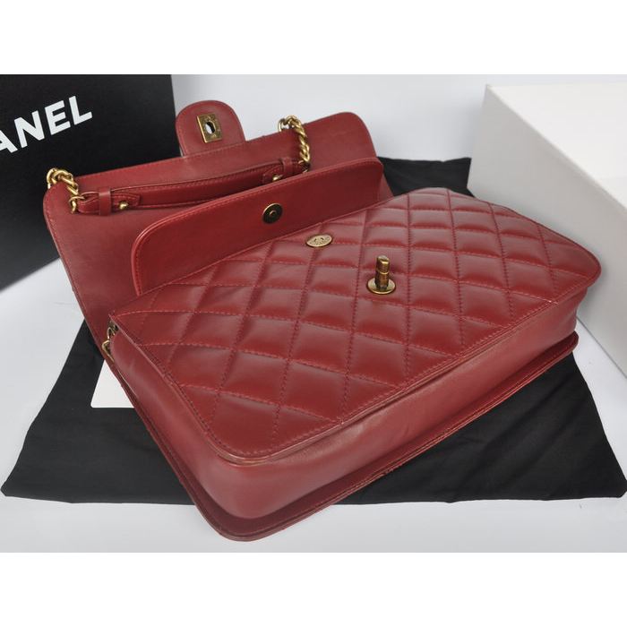 2013 Chanel Flap Shoulder Bag Original leather A37008 Burgundy