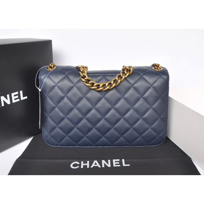 2013 Chanel Flap Shoulder Bag Original leather A37008 RoyalBlue