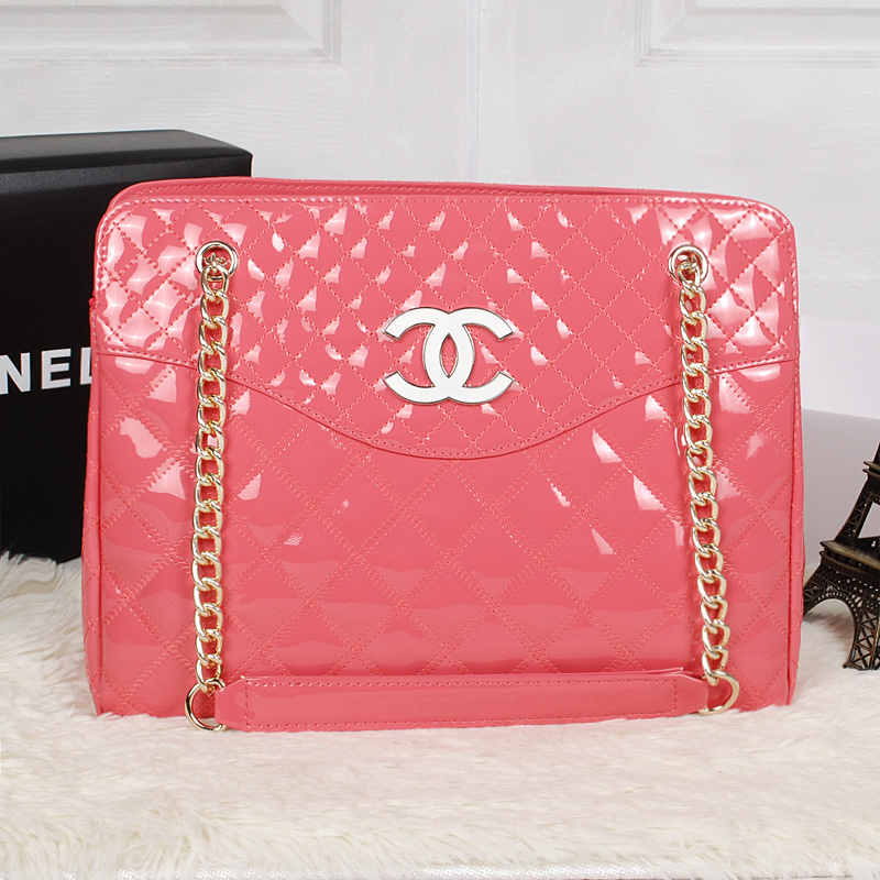 2013 Chanel Patent Leather Shoulder Bag A2236 Cherry pink