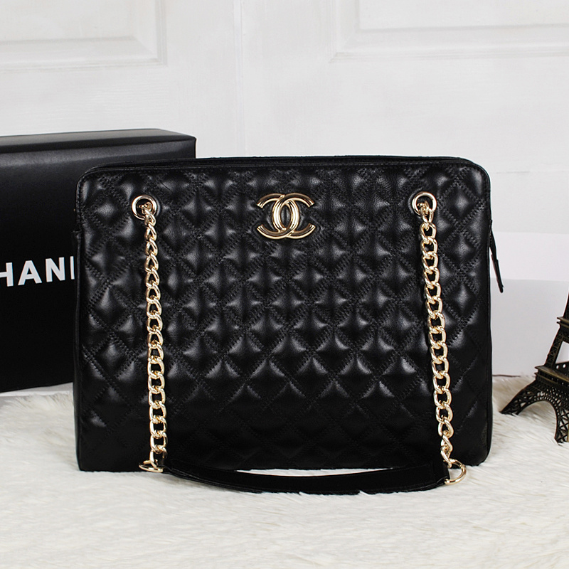 2013 Chanel Sheepskin Leather Shoulder Bag A2235 Black