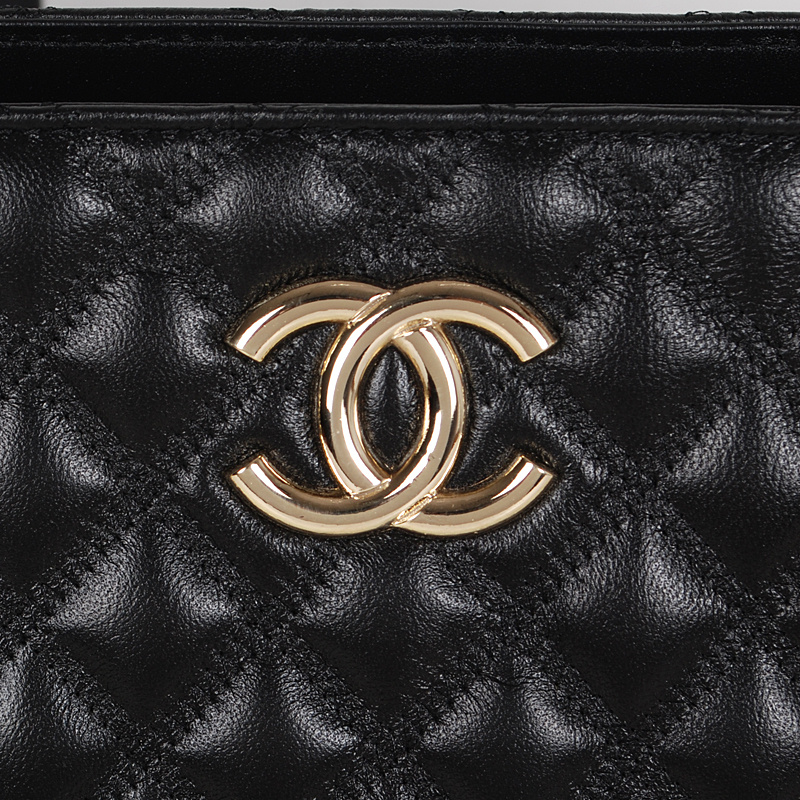 2013 Chanel Sheepskin Leather Shoulder Bag A2235 Black