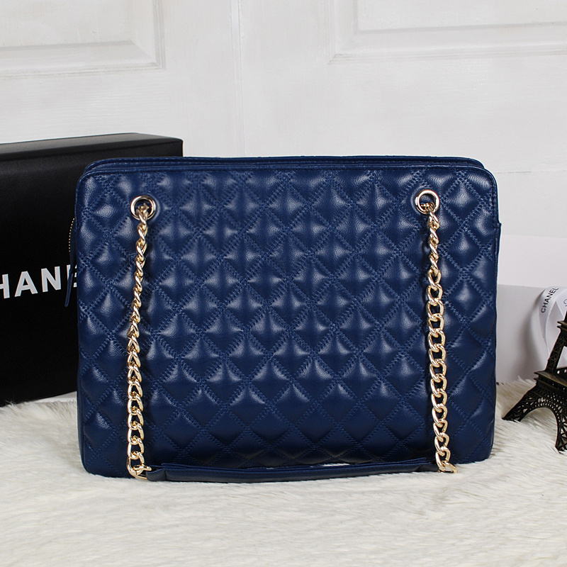 2013 Chanel Sheepskin Leather Shoulder Bag A2235 Blue