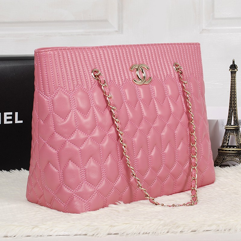 2013 Chanel Shoulder Bag Sheepskin Leather A2241 Cherry pink