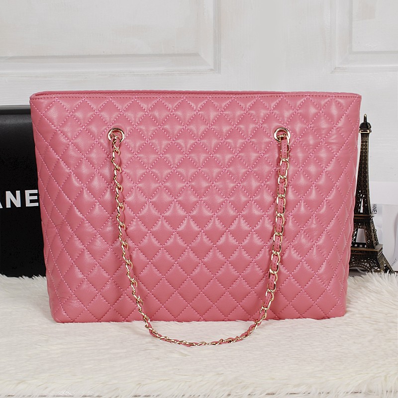 2013 Chanel Shoulder Bag Sheepskin Leather A2241 Cherry pink