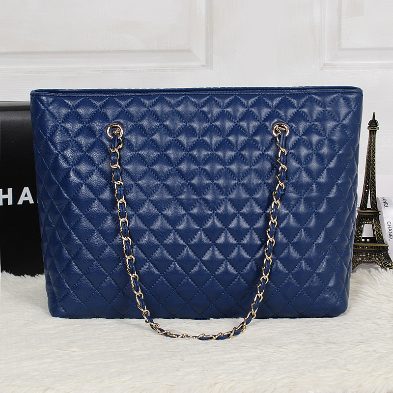 2013 Chanel Shoulder Bag Sheepskin Leather A2241 Royal blue