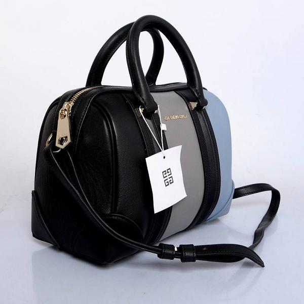 2013 Givenchy Lucrezia Calfskin leather bag 59267 black&blue&grey