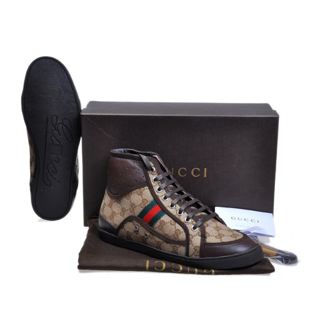 2013 Gucci Classic shoes 256647 in coffee