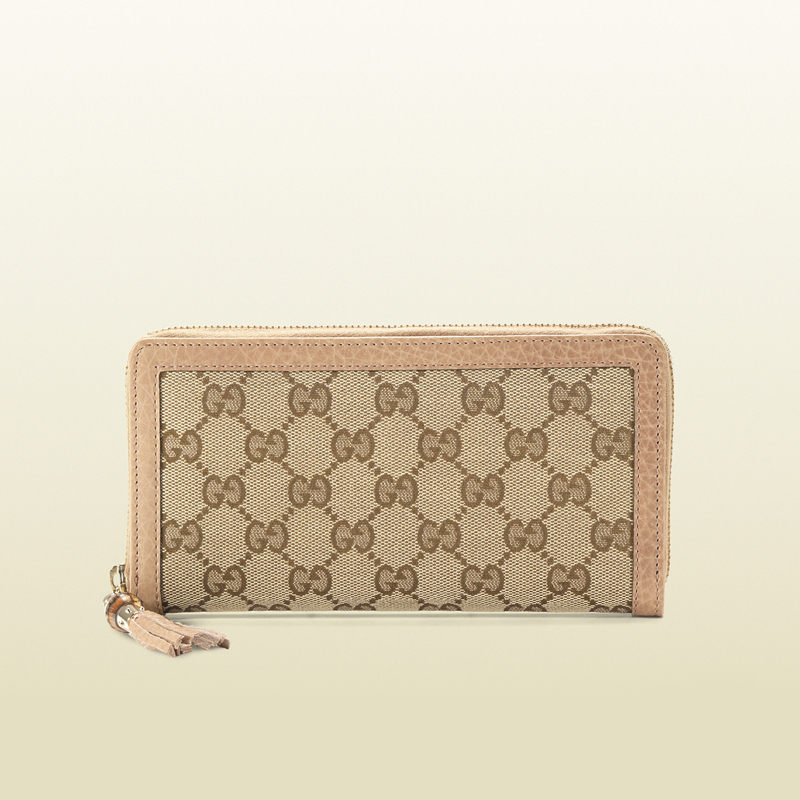 2013 Gucci bamboo tassel zip around wallet