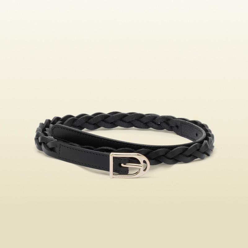 2013 Gucci braided belt with spur buckle