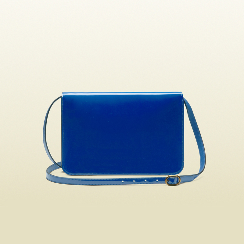 2013 Gucci bright bit patent leather shoulder bag