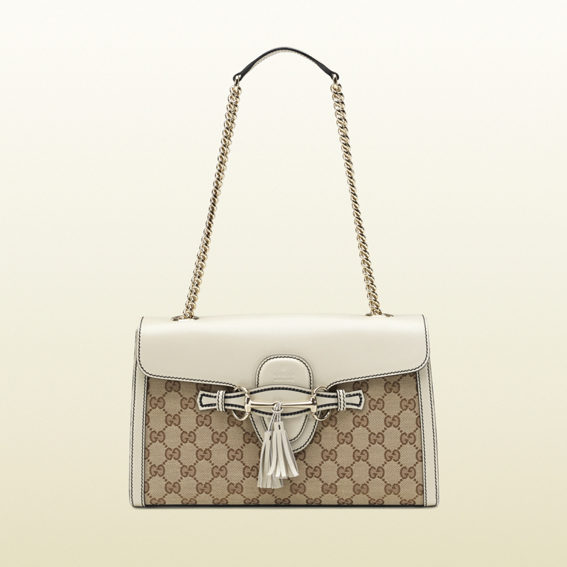 2013 Gucci emily original GG canvas chain shoulder bag