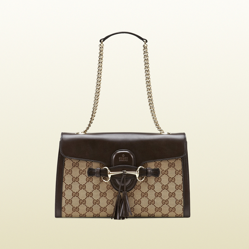 2013 Gucci emily original GG canvas chain shoulder bag