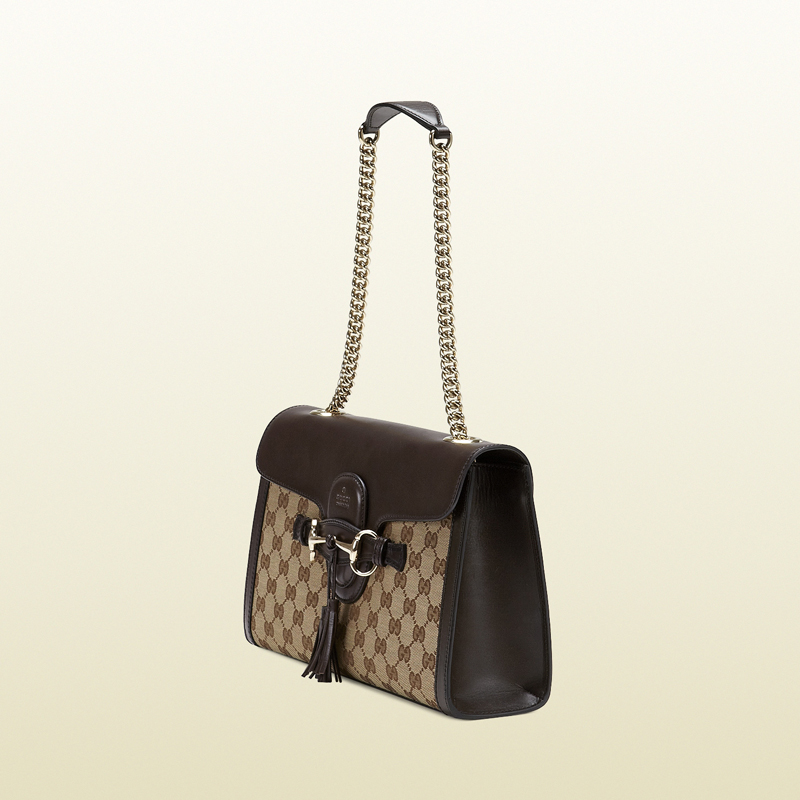 2013 Gucci emily original GG canvas chain shoulder bag