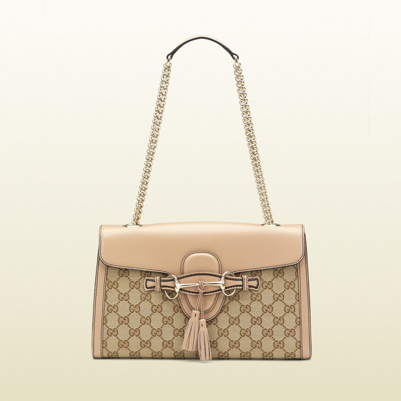 2013 Gucci emily original GG canvas shoulder bag