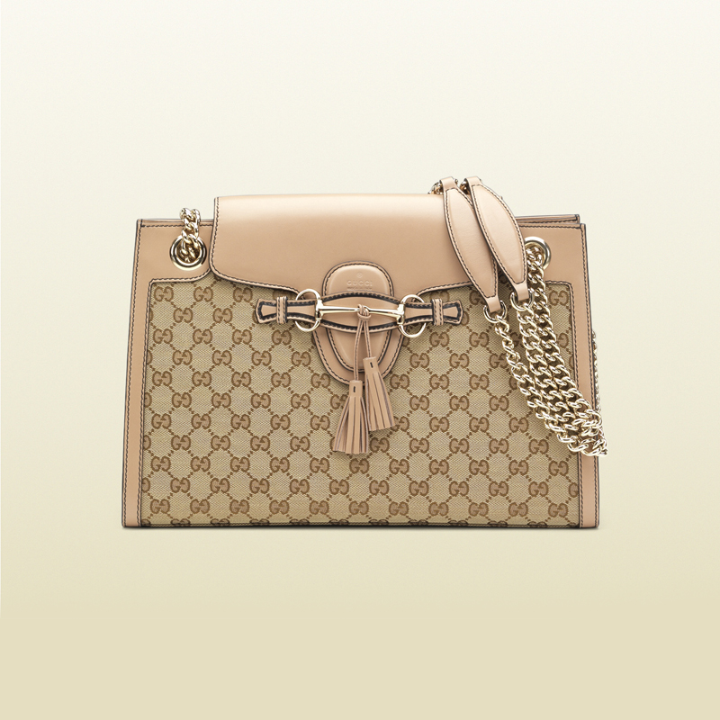 2013 Gucci emily original GG canvas shoulder bag