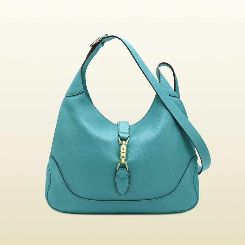 2013 Gucci jackie light blue leather shoulder bag