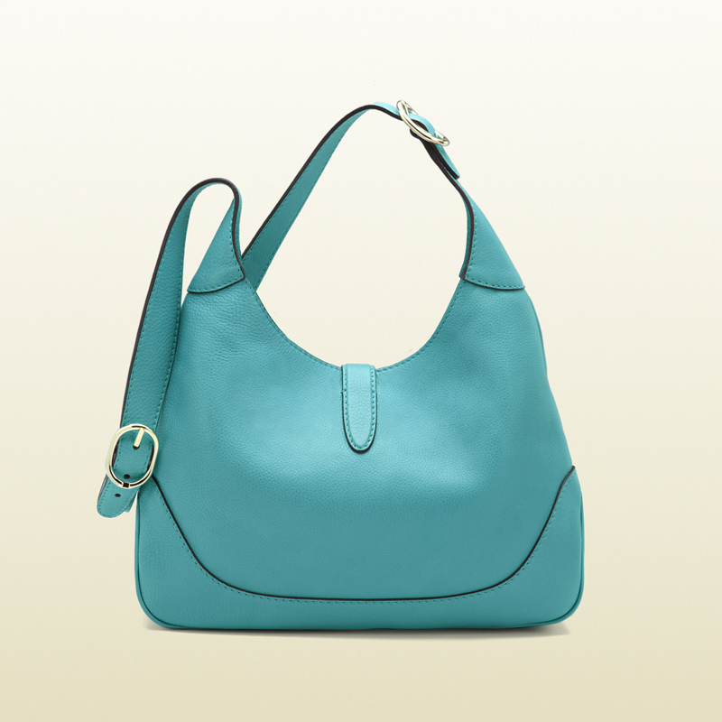 2013 Gucci jackie light blue leather shoulder bag