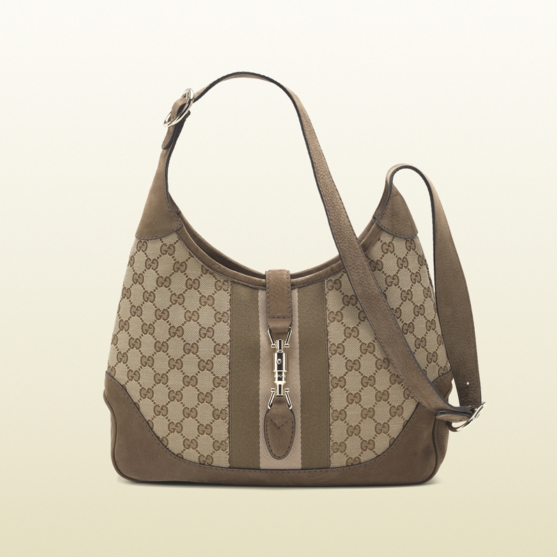 2013 Gucci jackie original GG canvas shoulder bag