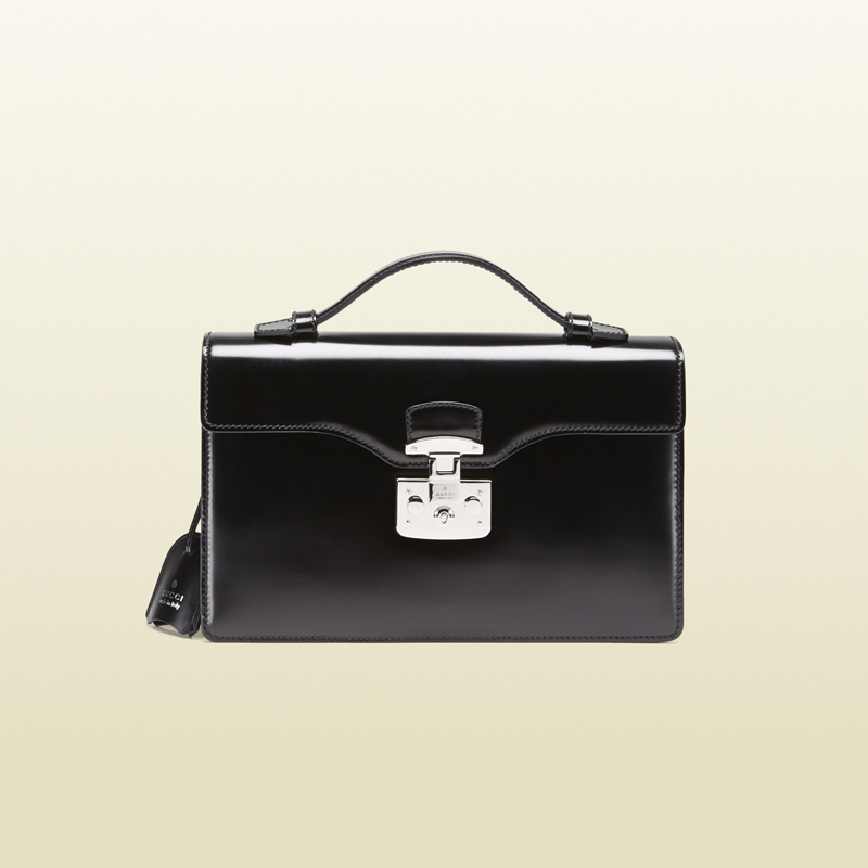 2013 Gucci lady lock leather briefcase clutch