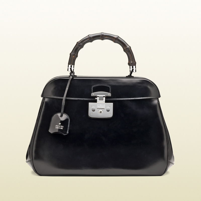 2013 Gucci lady lock leather top handle bag