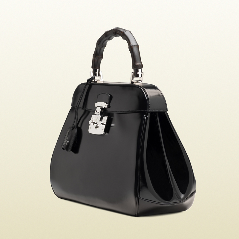 2013 Gucci lady lock leather top handle bag