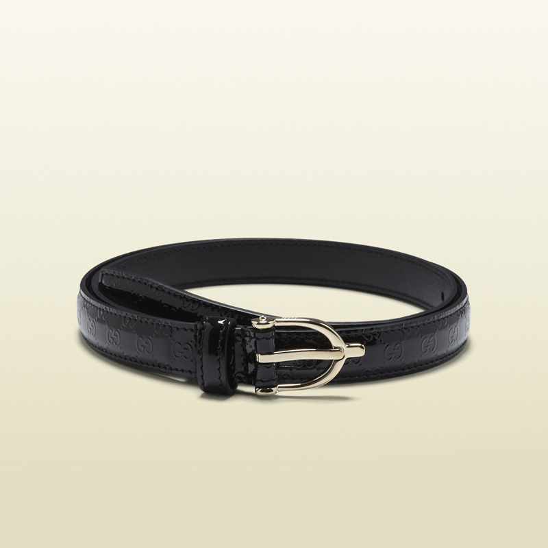 2013 Gucci microguccissima skinny belt with spur buckle