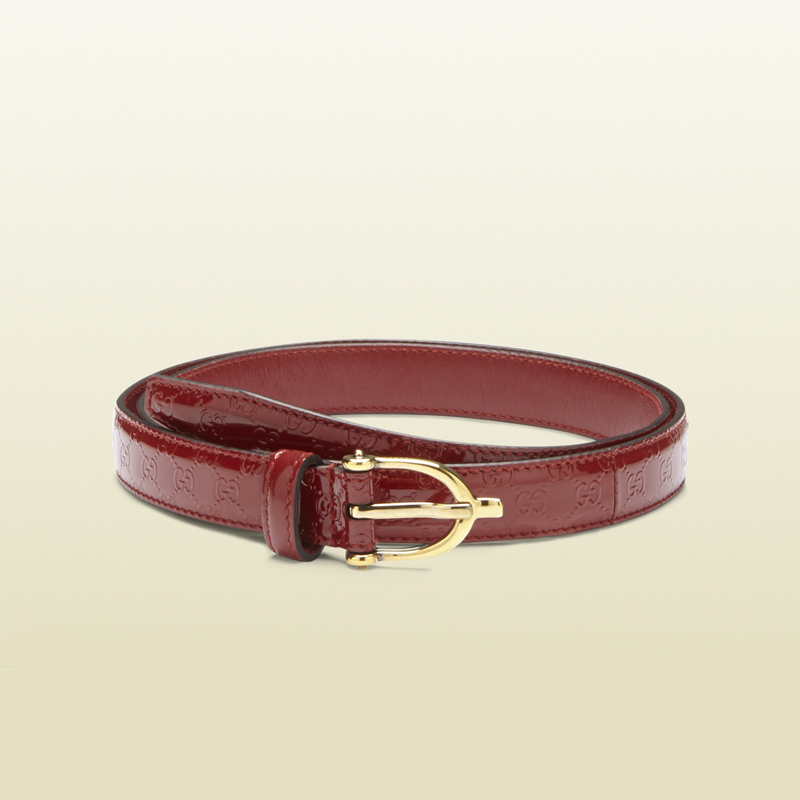 2013 Gucci microguccissima skinny belt with spur buckle