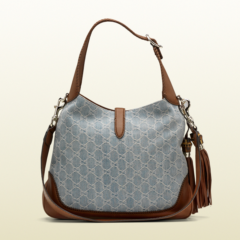 2013 Gucci new jackie denim GG canvas shoulder bag