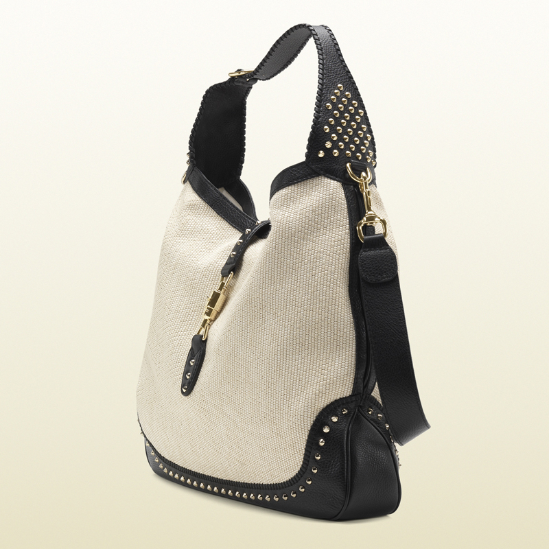 2013 Gucci new jackie white straw shoulder bag