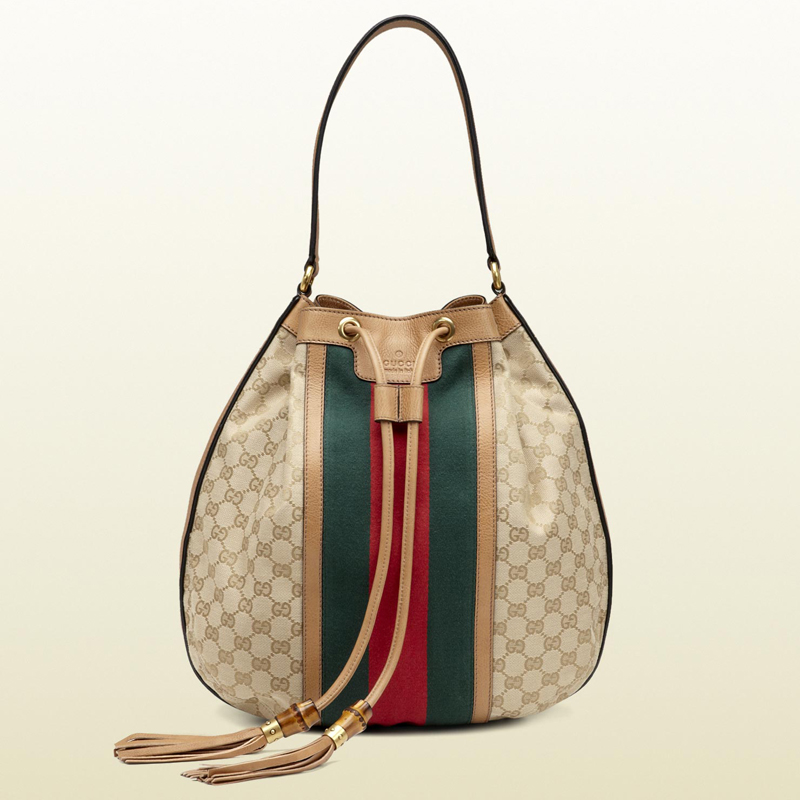 2013 Gucci rania drawstring shoulder bag