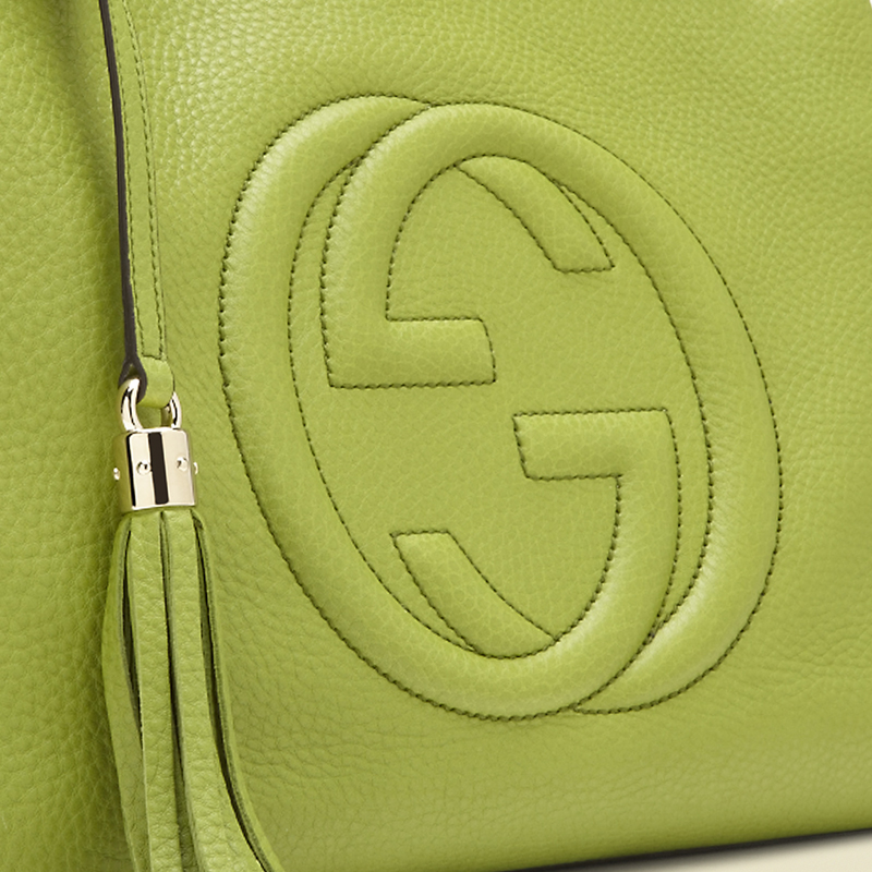 2013 Gucci soho apple green leather shoulder bag