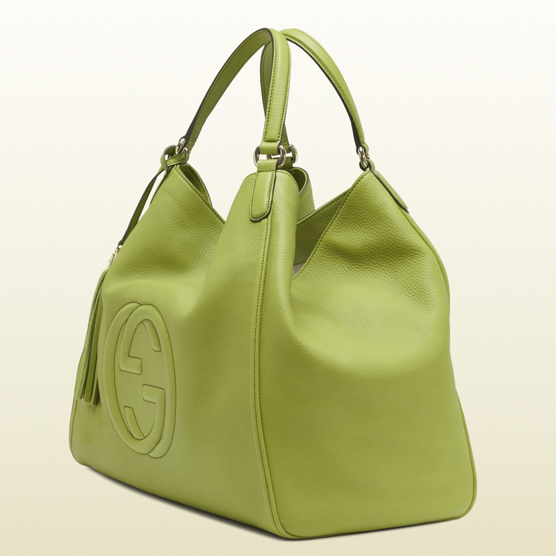 2013 Gucci soho apple green leather shoulder bag