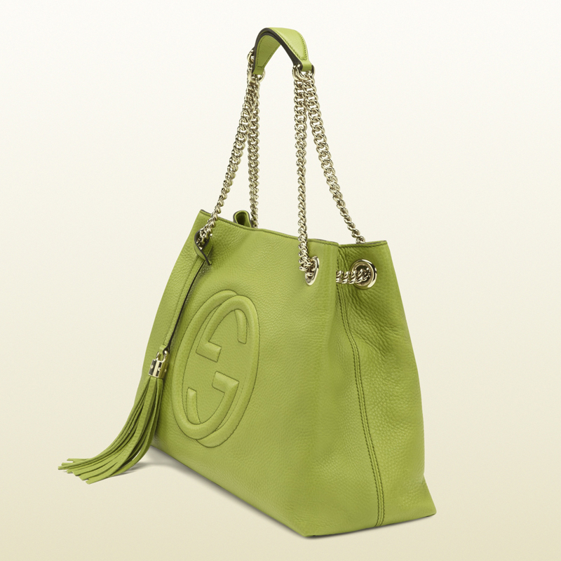 2013 Gucci soho apple green leather shoulder bag