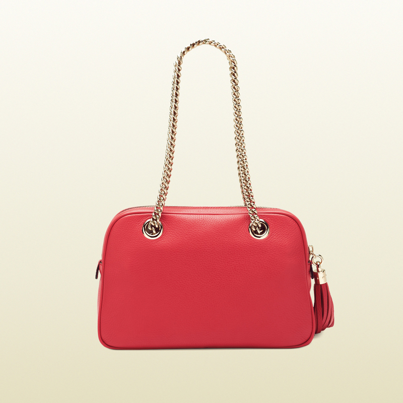 2013 Gucci soho begonia pink leather shoulder bag