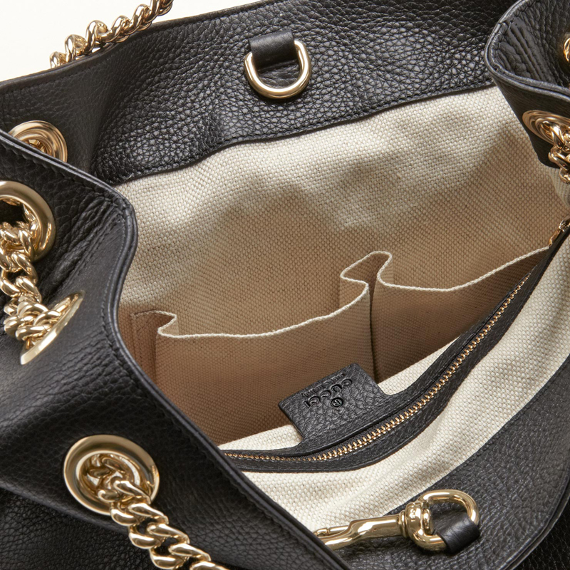 2013 Gucci soho black leather shoulder bag