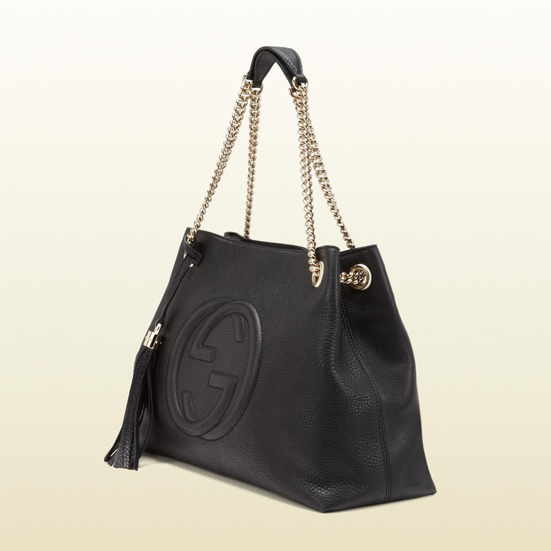 2013 Gucci soho black leather shoulder bag