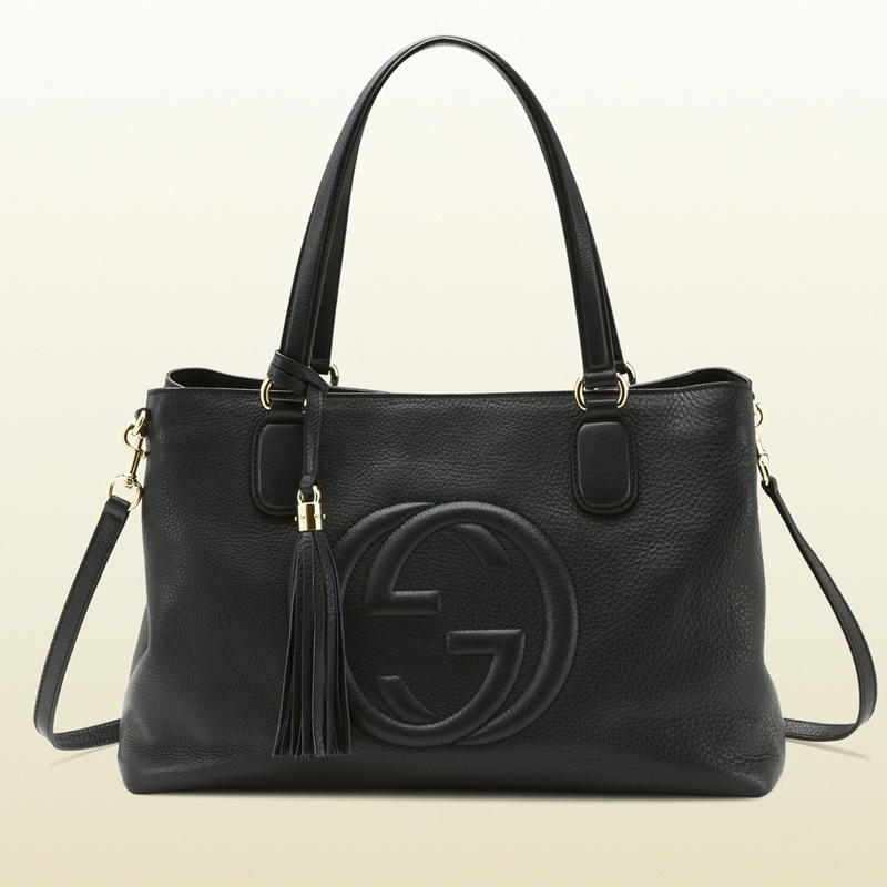 2013 Gucci soho black leather working tote