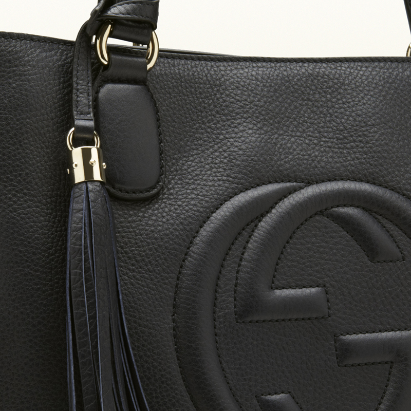 2013 Gucci soho black leather working tote